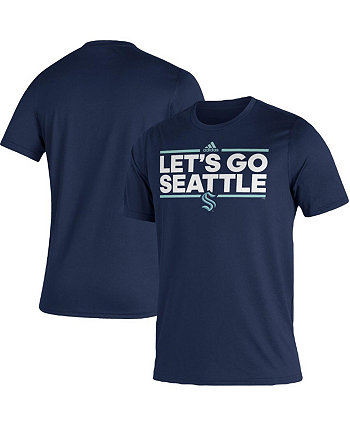 Мужская футболка Seattle Kraken Dassler Creator Navy Navy Adidas