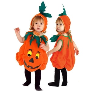 1-10T Kids Boys Girls Halloween Pumpkin Costume Toddler Halloween Cosplay Set Dress Up with Pumpkin Hat Party Clothes URMAGIC