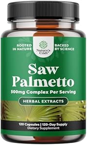 Natures Craft Extra Strength Saw Palmetto Extract - Advanced Saw Palmetto for Women and Men's Hair Health and Urinary Support with Plant Sterols & Flavonoids - Potent Herbal Supplement 120 Capsules Natures Craft