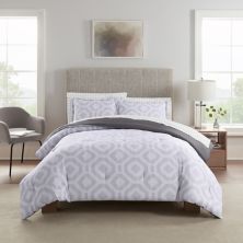 Serta® Simply Clean Skyler Textured Geometric Antimicrobial Complete Bedding Set with Sheets Serta