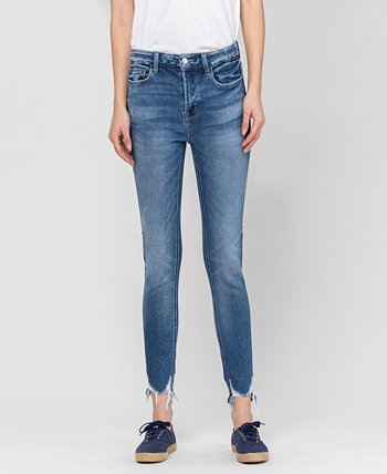 Женские джинсы скинни до щиколотки с высокой посадкой и деталями по краю VERVET