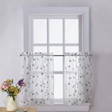 CHF 2-pack Botanical Embroidery Window Tier Set CHF