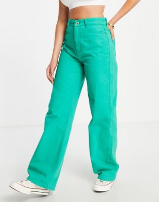 Зеленые широкие джинсы New Look New Look