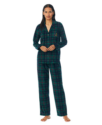 Женские 2 шт. Упакованный пижамный комплект из флиса с принтом Ralph Lauren