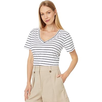 Футболка Vineyard Vines из 100% пима-хлопка с V-образным вырезом - стильная и удобная Vineyard Vines