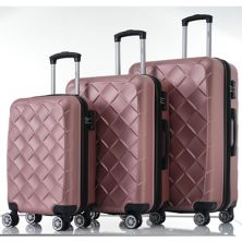 Merax 3 Piece Luggage Set Suitcase Set, Abs Hard Shell Lightweight Expandable Travel Luggage Merax