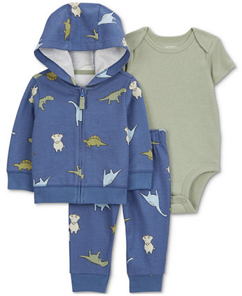 Детский Комплект Одежды Carter's Baby Boys Cotton Dinosaur Little Jacket, Bodysuit & Pants, 3 Piece Set Carter's