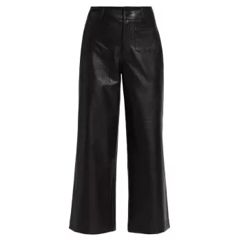 Anessa Cropped Vegan Leather Pants Paige