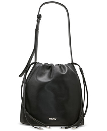 Channing Leather Drawstring Bag DKNY