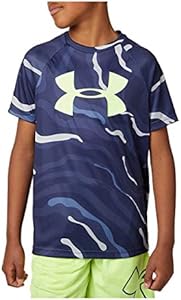 Under Armour Boys' Tech Big Logo Printed Short Sleeve Gym T-Shirt Under Armour