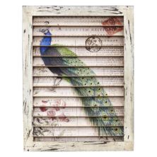 nearly natural Peacock Window Shutter Wall Decor NEARLY NATURAL