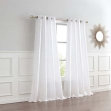 Dainty Home Verona Solid Crushed Faux Silk Light Filtering Grommet Single Curtain Panel Dainty Home