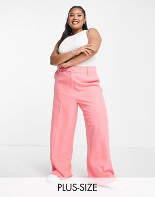 Розовые брюки строгого кроя New Look Curve — часть комплекта. New Look