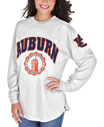 Женская футболка с длинным рукавом White Auburn Tigers Edith Pressbox