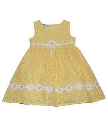 Расклешенное платье без рукавов Baby Girls Daisy с люверсами Blueberi Boulevard