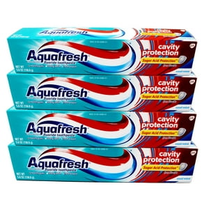 4 Pack AquaFresh Cool Mint Toothpaste Cavity Protection 5.6 Oz Each Aquafresh