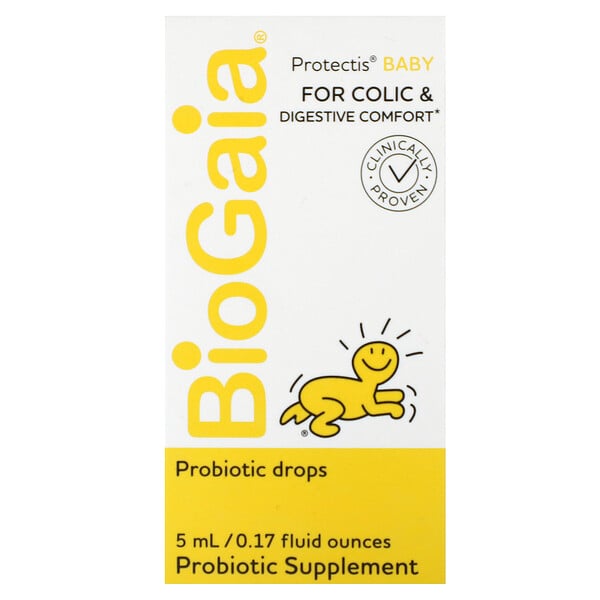Protectis Baby Drops, от колик и улучшения пищеварения, 0,17 ж. унц. (5 мл) BioGaia
