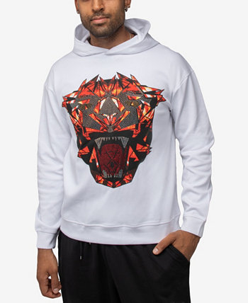 Мужской пуловер со стразами, толстовка с капюшоном Roaring Panther X-Ray