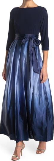 SL FASHIONS 3/4 Length Sleeve Ombre Dress SLNY