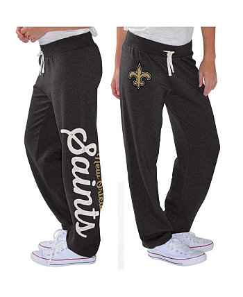 Женские черные флисовые брюки для схватки New Orleans Saints G-III