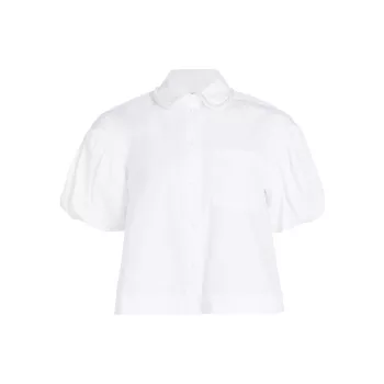 Faux-Pearl Cropped Shirt Simone Rocha