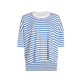 Collapsed Stripe Cotton-Blend T-Shirt Rosetta Getty