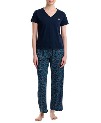 Женская футболка для сна с короткими рукавами и V-образным вырезом Tommy Hilfiger