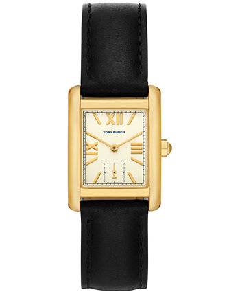 Женские часы The Eleanor с черным кожаным ремешком, 25 мм Tory Burch