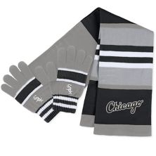 Женская одежда Erin Andrews Chicago White Sox, комплект из перчаток и шарфа в полоску Unbranded