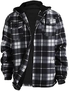 Мужская Флисовая кофта Gary Com Heavy Thick Flannel Plaid Jacket Sherpa Fleece Lined Hoodies Gary Com