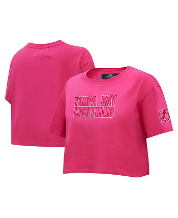 Women's Tampa Bay Lightning Triple Pink Cropped Boxy T-shirt Pro Standard