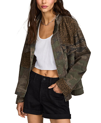 Женская укороченная куртка с камуфляжным принтом в стиле пэчворк Lucky Brand