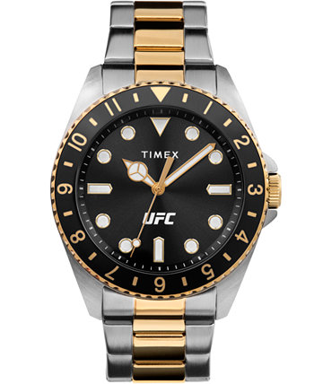 Двухцветные мужские кварцевые часы UFC Debut из нержавеющей стали, 42 мм Timex