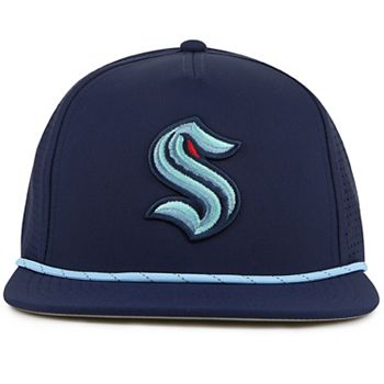 Men's American Needle  Deep Sea Blue Seattle Kraken Buxton Pro Tech Adjustable Hat American Needle