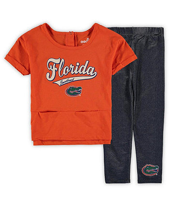 Girls Preschool Orange Florida Gators Stadium T-shirt and Leggings Set Genuine Stuff