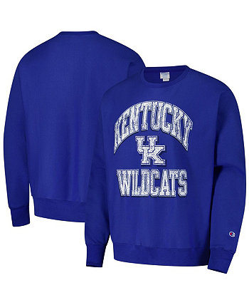 Men's Royal Kentucky Wildcats Vault Late Night Reverse Weave Pullover Sweatshirt Champion