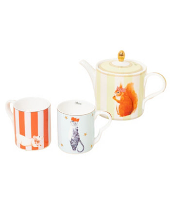Подарочный набор «Небольшой чайник и 2 маленькие кружки» Yvonne Ellen