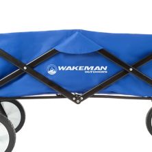 Wakeman Outdoors Folding Wagon Utility Pull Cart with Telescoping Handle Wakeman Outdoors