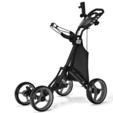 Golf Push Pull Cart with Foot Brake Slickblue