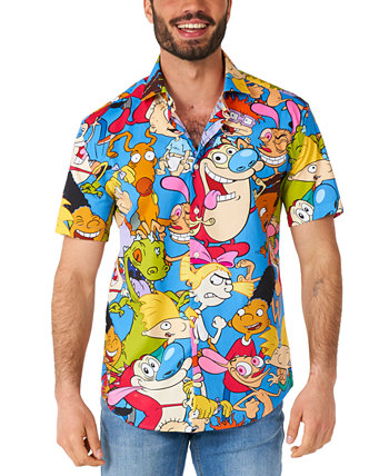 Мужская Рубашка с Принтом Персонажей Nickelodeon OppoSuits OppoSuits