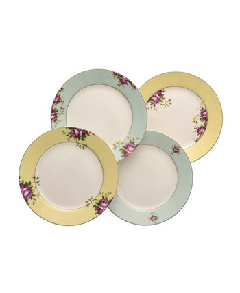 Архивные тарелки с розами, набор из 4 шт. Aynsley China