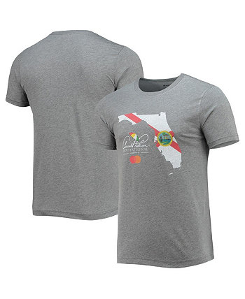 Мужская серая футболка Tri-Blend Arnold Palmer Invitational с флагом штата Флорида Ahead