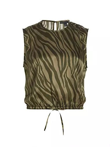 Женская Блузка ATM Anthony Thomas Melillo Zebra Silk Sleeveless Top ATM Anthony Thomas Melillo