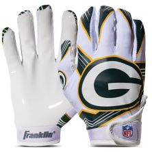 Franklin Sports Green Bay Packers Молодежные футбольные перчатки НФЛ Franklin Sports