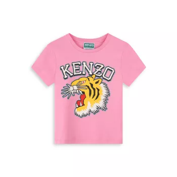 Little Girl's &amp; Girl's Tiger Logo T-Shirt KENZO