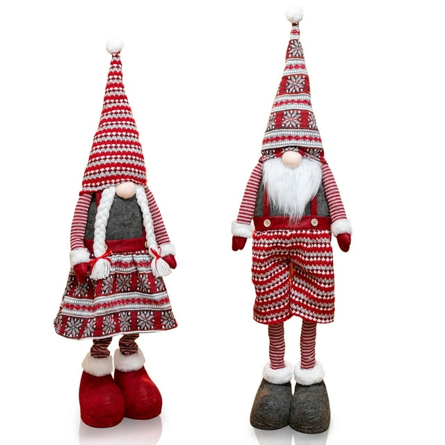 SYNCFUN 2Pcs 40" Christmas Gnomes Plush Set of Christmas Ornaments Decorations SYNCFUN