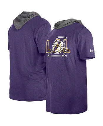Мужская фиолетовая футболка с капюшоном Los Angeles Lakers Active New Era