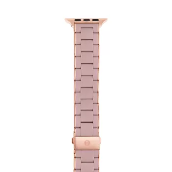 Apple® Watch Розовый ремешок из нержавеющей стали цвета розового золота в силиконовой обертке/38, 40, 42 &amp; 44 мм Michele