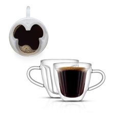 Disney's Mickey Mouse 3D 2-pc. Double Wall Espresso Cup Set by JoyJolt JoyJolt