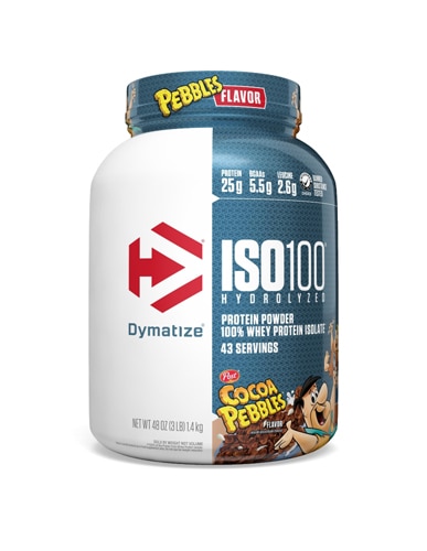 Изолят гидролизованного сывороточного протеина ISO 100 с какао-бобами — 3 фунта Dymatize